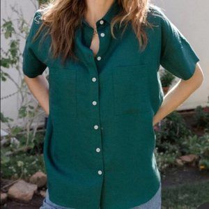 Tradlands short sleeve button down - Green (L)